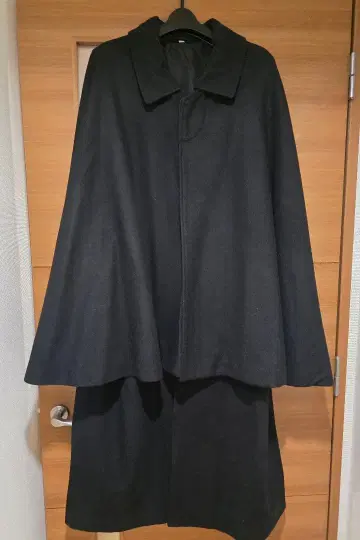 쿄에츠 톤비 코트 L 블랙 남성용 이중회전 인버네스 코트 기모노 블랙