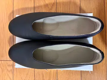 무인양품 MUJI 피로를 덜어주는 가죽 깊은 착용감의 신발 블랙 24.5