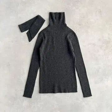 cccmalie 캐시미어 리브 터틀 니트 그레이 씨마리 38