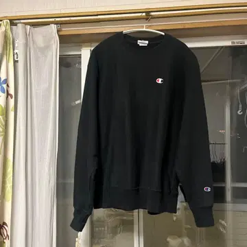 CHAMPION REVERSE WEAVE CREW GF70-BLACK