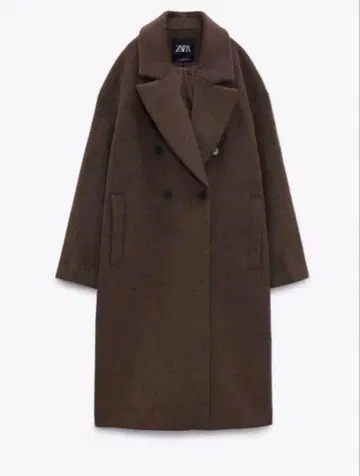 자라 울 혼방 더블 버튼 체스터 코트