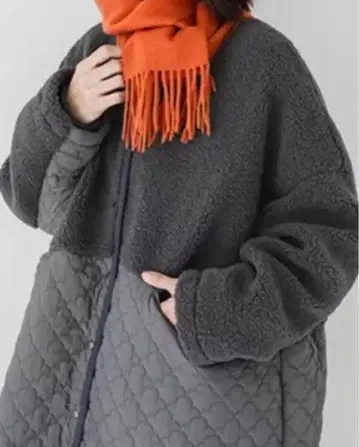 [ 새상품급 ] Lupilien 루필리앙 퀼팅 보아 롱 코트