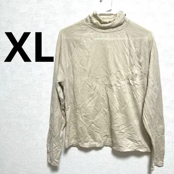 SERRA 스트라이프 터틀넥 니트 [ XL ] 얇은 소재 목까지! 심플