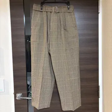 남성용 체크 무늬 팬츠 슬랙스