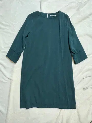 Alphabet's alphabet 7부 소매 무릎 기장 원피스