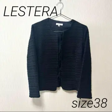 노카라 자켓 LESTERA 38 네이비 겉옷 레스테라
