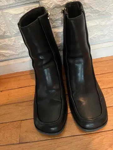 Lugnoncure 르농큐르 블랙 시 여성용 가을/겨울 숏 부츠 L