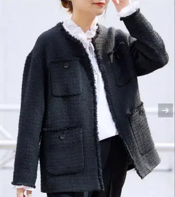 JOURNAL STANDARD 노카라 트위드 자켓