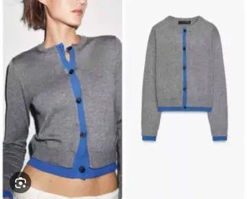 콤비 니트 가디건 M 사이즈