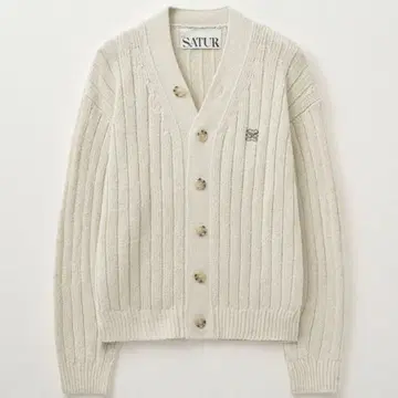 SATUR 부클레 가디건 니트 가디건 블랙