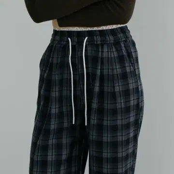 duei 레이스 허리 체크 이지 팬츠