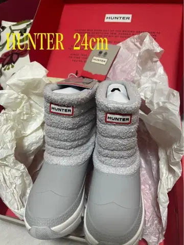 HUNTER 그레이 부츠 24cm