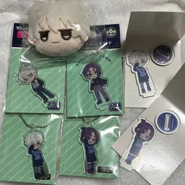 100엔샵 콜라보 블루 록 레이오&나기 세트 아크릴 스탠드 아크릴 키링