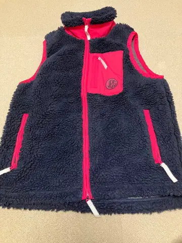 Jack Bunny!! 플리스 베스트 사이즈 4 네이비/핑크