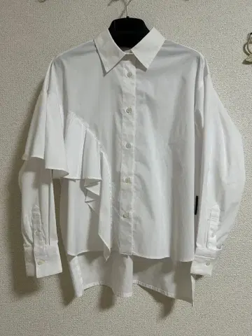 최종 가격 인하 ICHI-PERCENT 슈헤이오가와 1% 프릴 긴팔 셔츠