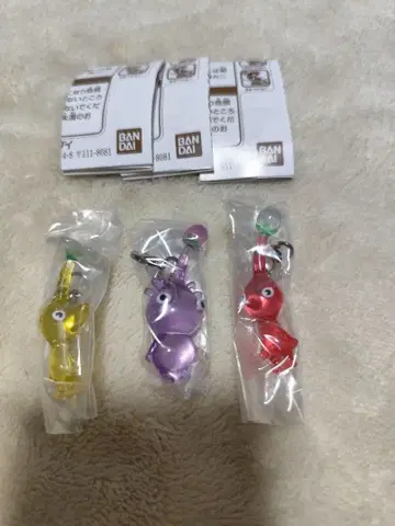 피크민 메지루시 액세서리 보라색 노랑 빨간색 피크민 가챠