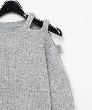 [ 미사용 ] GRACE CONTINENTAL 숄더 벨트 니트 탑 36