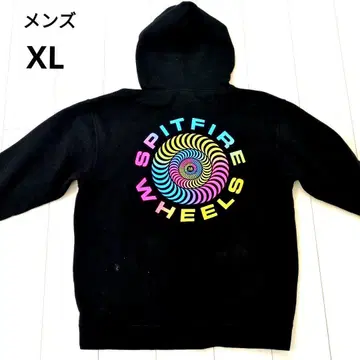 SPITFIRE WHEELS THE END 남성용 후드티 XL 블랙