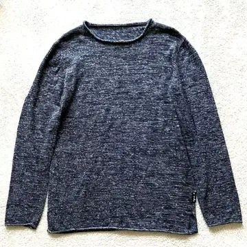 아네스베 블랙 x 다크 그레이 긴팔 니트 스웨터 프리 미사용