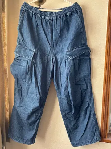 BEAMS HEART 데님 카고 팬츠