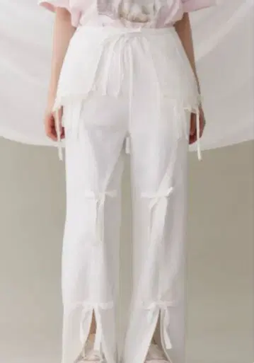 merry jenny Ribbon Ribbon 스웨트 팬츠