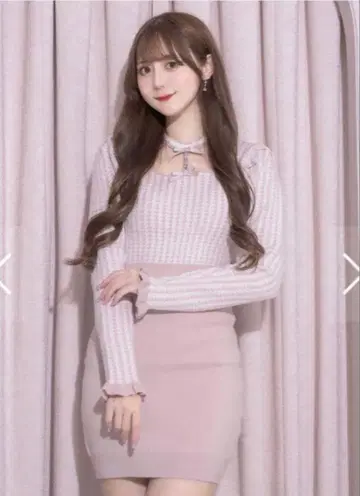 pium 피 비쥬 초커 니트 원피스