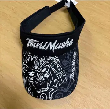 TsuriMusha 낚시모자 자수 블랙캡 선바이저