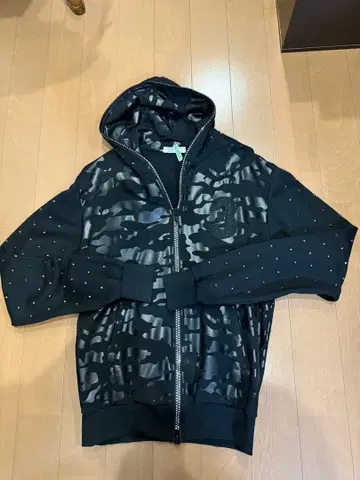 우자리수 카모 패턴 스터드 후드 후드티