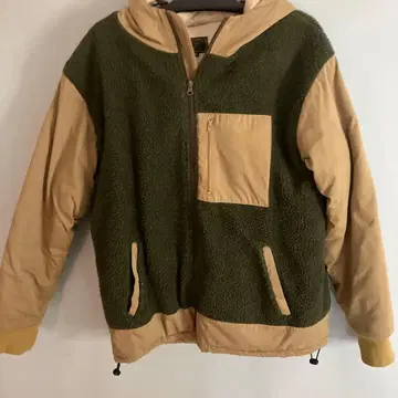 플리스 자켓 L 사이즈 올리브 그린