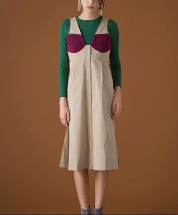 MEER. 롱베스트 슬리브리스 셔츠 원피스 2way