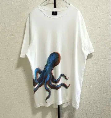 폴스미스 옥토퍼스 그래픽 문어 패턴 티셔츠 피그 실루엣