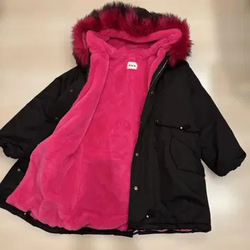 블랙 x 도핑크 다운 자켓