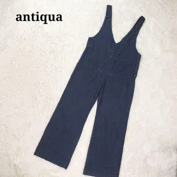 안티카 데님 사이드 버튼 살로펫 올인원