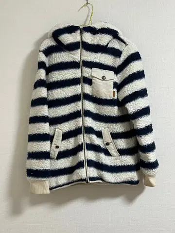 ROXY 후드 부착 보아 자켓 스트라이프