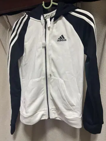 adidas 풀 집업 저지 상하의 S 화이트/블랙
