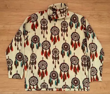 USA제 monitaly 플리스 자켓 하이넥 네이티브 무늬 올 패턴