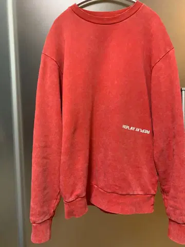 REPLAY 주홍색 맨투맨 M 사이즈 새상품급