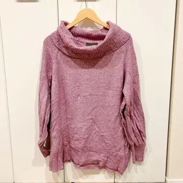 Anthropologie 오프숄더 스웨터 XL 퍼플