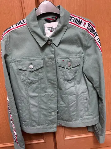 Tommy Hilfiger 그린 데님 자켓