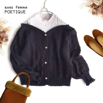 @ [ M ] axes femme POETIQUE 레이어드 가디건풍 니트