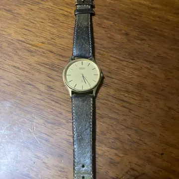 SEIKO 쿼츠 시계 골드 가죽