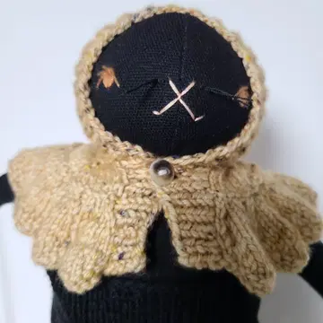 폴카 도트 클럽 케이프 모자 니트 Medium 사이즈