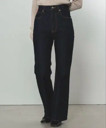 SENEE 하이웨스트 플레어 데님 인디고 블루 M