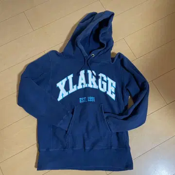 XLARGE x Champion 네이비 후드티 EST.1991