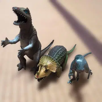공룡 피규어 3개 세트 소프트 비닐