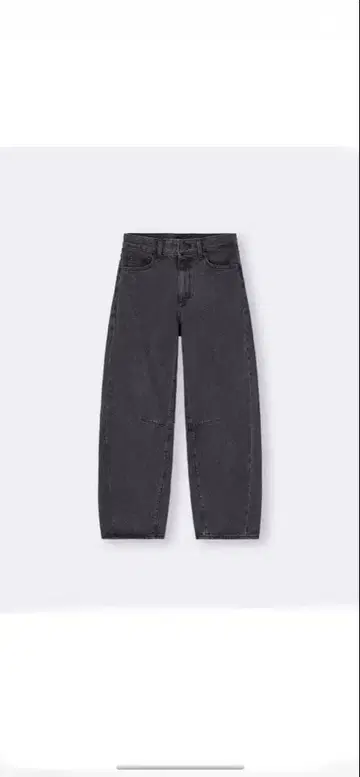 GU WOMEN 배럴 레그 청바지 XL DARK GRAY