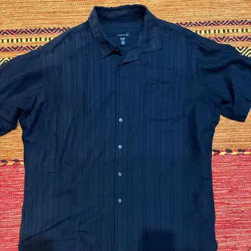 반 하이젠 반팔 셔츠 XL 다크 네이비 스트라이프