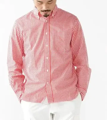 깅엄 체크 버튼 다운 셔츠 BEAMS PLUS(빔즈)