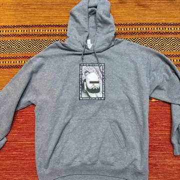 그레이 후드 부착 후드티 XL 사이즈