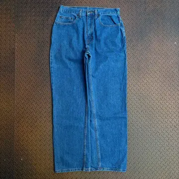 90s PDX BASICS 데님 팬츠 와이드 배기 5 포켓 33 x 30